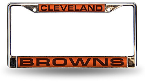 Rico Industries NFL Football Cleveland Browns Lizenzrahmen, Chrom, 30,5 x 15,2 cm, Orange