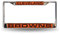 NFL Rico Industries Laser Cut Inlaid Standard Chrome License Plate Frame, Cleveland Browns - Orange
