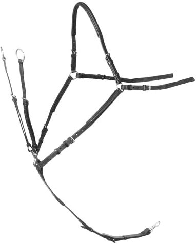 Stübben Vorderzeug Sidefit mit separat verschnallbarer Martingalgabel - Ebony/Ebony - Warmblut (WB) - Silber