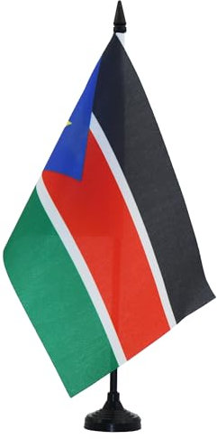 AZ FLAG - Tischflagge Südsudan - 21x14 cm - Sudanesische Südliche Tischfahne 14 x 21 Cm - Flaggen