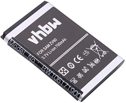 vhbw 1x Batterie Compatible avec Samsung S3370, Rex 60, Rex 70, REX90s, REX90, Rex 80, Rex 90, REX70 téléphone Portable (700mAh, 3,7V, Li-ION)