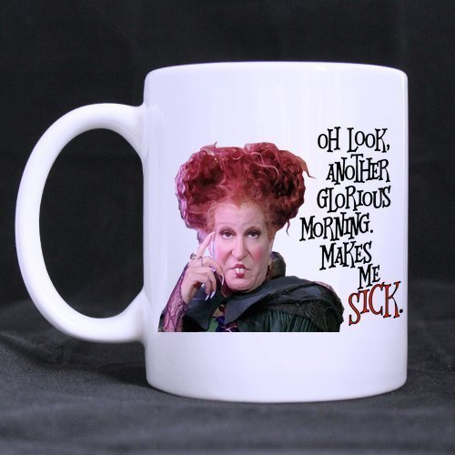 2buymore Mug Hocus Pocus 311,8 Gram White Mug 100% Ceramic Coffee/Tea White Cup by