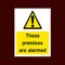 These premises are alarmed Plastic Sign (S11) - CCTV, Security, Warning, Alarmed, Surveillance, Camera, Dogs, Premises