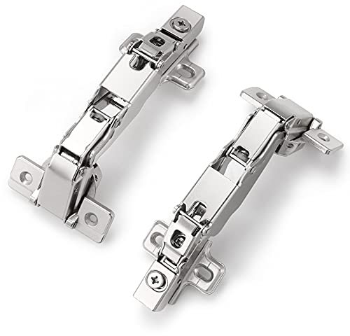 Probrico (1 Pair) 165 Degree Soft Close Cupboard Wardrobe Doors Hinges, Folding Doors Hinge with Screws, Full Overlay Mute Cabinet Hinges