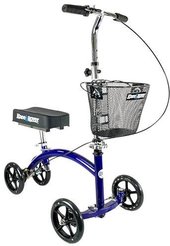 KneeRover KneeCycle Lenkbarer Kniewanderer Beinwalker Knierollator, Orthopädischer Knie-Roller Verwendet Für Fuß-, Unterschenkel- oder Knöchelverletzungen, Ersatz für Krücken, Blau