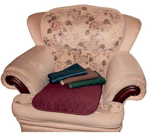 Kozee Komforts Seat Pads - Pack of 3, 1 Litre Absorbency - Stay-Dry Brushed Polyester Top, Moisture-Proof Backing, Absorbent Fibre Mat - Ideal for Incontinence Protection in Wheelchairs, Armchairs, and Cars - Maroon