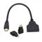 cablecc HDMI zu Dual HDMI Female Y Splitter Switch Verlängerungskabel mit Micro & Mini HDMI Adapter