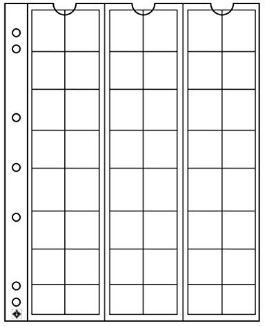Leuchtturm 301127 Münzhüllen Numis 17, 48 Fächer für Münzen bis 17 mm Durchmesser - 5er Pack