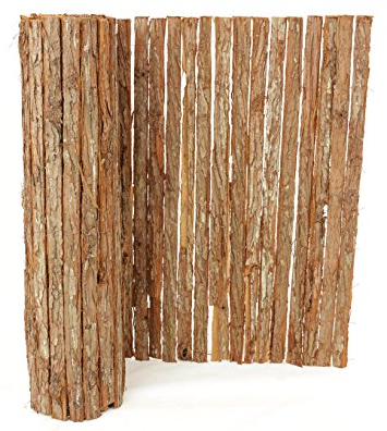 bambus-discount.com Rindenmatte Südtirol Premium-Qualität - 175 x 300cm - Sichtschutzzaun Sichtschutzmatte aus doppelseitiger Baumrinde 1,75m x 3m
