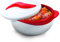Pinnacle Serving Salad/Soup Dish Bowl - Thermal Insulated Bowl with Lid -Great Bowl for Holiday, Dinner and Party 2.5 qt. (rot)