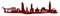 Skyline4u Kiel Aufkleber Kiel Skyline viele Farben in 8 Größen und 25 Farben (25x5,1cm Burgundy)