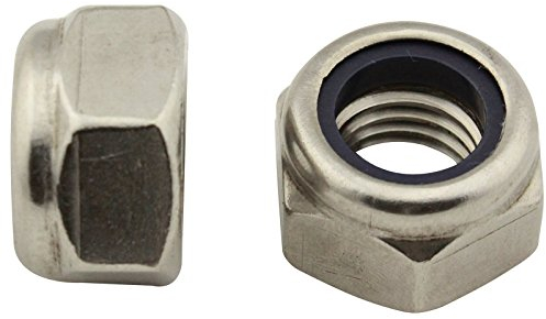 Sicherungsmuttern (Standard Ausführung) - M10 - (50 Stück) - DIN 985 / ISO 10511 - Stoppmuttern - Edelstahl A2 (V2A) - SC985 | SC-Normteile