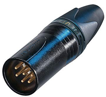 Neutrik LWL-Steckverbinder Gerade 6-polig Kabelmontage vergoldet Schwarz XLR-Steckverbinder, 50 V