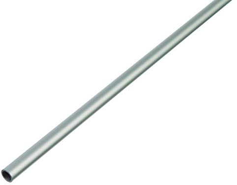 Alberts 473457 Rundrohr | Aluminium, silberfarbig eloxiert | 1000 x 15 x 1 mm