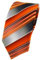 TigerTie schmale Designer Krawatte in orange anthrazit silber grau gestreift - Tie Binder