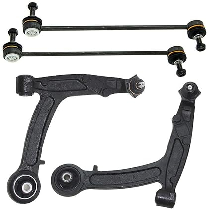 BESTPRICE 2x Querlenker Vorderachse unten links & rechts, 2x Koppelstange Stabilisator Vorderachse links rechts für FIAT PANDA (169_), PANDA Kasten/Schrägheck (169_)