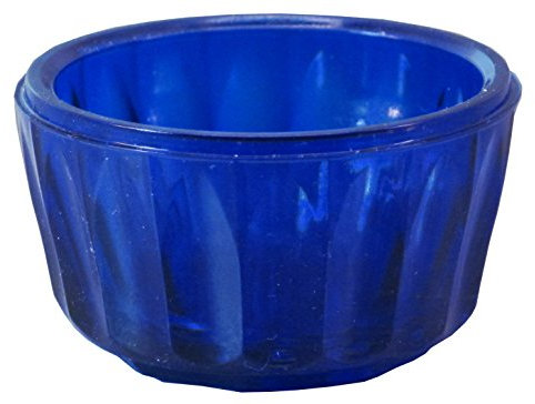 Salt bowl made of blue coloured crystal glass.