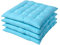 Homescapes 4er Set Stuhlkissen 40x40 cm hellblau – Sitzkissen Outdoor/Indoor mit Baumwollbezug, Sitzpolster waschbar und Oeko-TEX-Zertifiziert für Esszimmer-, Küchen- & Gartenstühle
