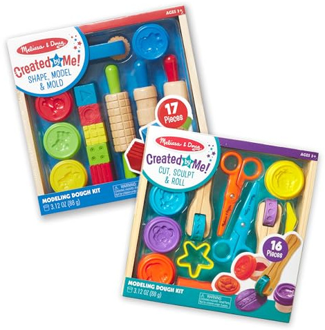 Melissa & Doug Clay Play Activity Set With Sculpting Tools and 8 Tubs of Modelling Dough