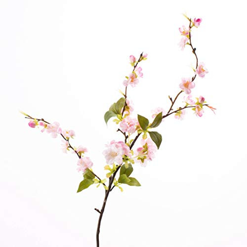 artplants.de Ramo di ciliegio in Fiore Artificiale Valeska, 25 Fiori, Rosa Chiaro, 80cm - Ramo Decorativo/Ramo Artificiale