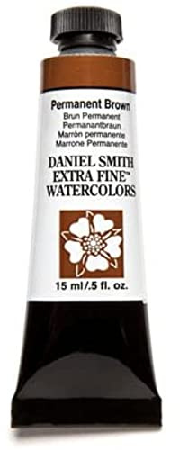 Daniel Smith Extra Fine Watercolor Paint, 15ml Tube, Permanent Brown, 284600068, 0.5 Fl Oz (Pack of 1)
