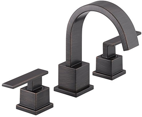 Delta Faucet Vero Widespread Bathroom Faucet 3 Hole, Bronze Bathroom Faucet, Bathroom Sink Faucet, 2 Handle Bathroom Faucet, Bath Faucet, Metal Drain Assembly, Venetian Bronze 3553LF-RB