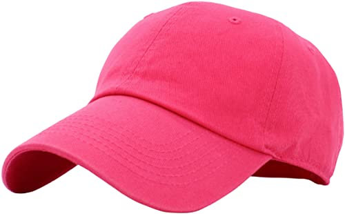 KBETHOS KB-LOW HPK Classic Cotton Papa Hut Einstellbare Plain Cap. Polo Style Low Profile (unstrukturiert) (klassisch) Pink verstellbar
