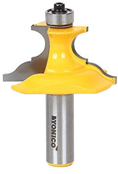 Yonico 16157 - Architectural Molding Router Bit, Pedestal Base - Cutting Height: 1, Cutting Depth: 3/4 - 1/2 Shank