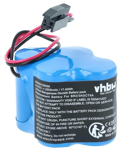 vhbw Batterie kompatibel mit Allen Bradley 1747-L541 SLC 5/04 Controller 16Kb Memory Raid-Controller (2900 mAh, 6 V, Li-MnO2) - Ersatz für BR-2/3AGCT4A, A06B-6114-K504