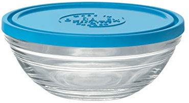 Duralex - Coupelle Ronde 12cm avec couvercle bleu Lys