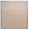 WPC Sichtschutzzaun 180x180cm im silbernen Alu Rahmen - Design Sichtschutzwand mit 6 sandfarbenen Profilen