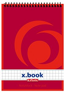 10x Spiral-Notizblock / Schreibblock / DIN A6 / kariert