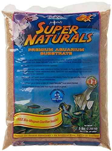 Carib Sea ACS05839 Super Natural Sunset Gold Sand for Aquarium, 5-Pound
