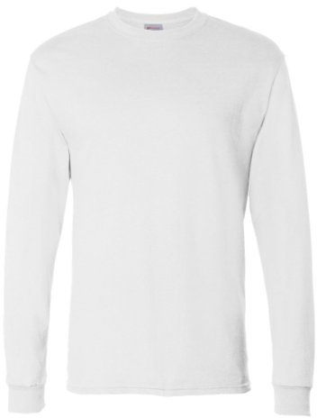 Hanes 5.2 oz. ComfortSoft? Cotton Long-Sleeve T-Shirt - white - L