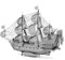 Fascinations ICX009 - Metal Earth ICONX 502894 - Queen Anne's Revenge, lasergeschnittener 3D-Konstruktionsbausatz, 2 Metallplatinen, ab 14 Jahren