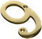 Home System DY22009M Numero Civico 9, Altezza 8 cm, in Ottone Lucido