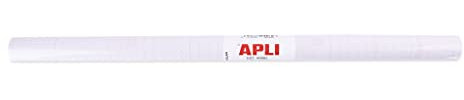 Apli 00262 Couvre-livre adhésif repositionnable en rouleau 50 microns 0,50x1,5m - film transparent en PP