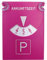 carstyling XXL Parkscheibe Pink mit Sauger