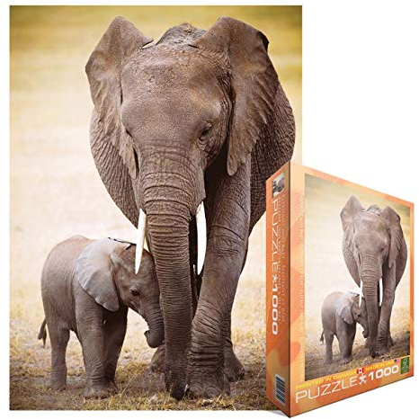 Elephant And Baby Jigsaw Puzzle 1000 Pieces 19.25X26.5 EUROPZ-0270