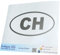 INDIGOS UG Auto Aufkleber Auto - 210x70 mm - Schweiz CH - Silber - Selbstklebender Sticker für Auto, Fenster, Bus oder LKW - UV-beständig & wetterfest