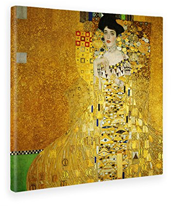 Giallobus - Gemälde - Gustav Klimt - Porträt von Adele Bloch-Bauer I. - Leinwand mit Standardrahmen - 100x100 - Bereit zum Aufhängen - Moderne Gemälde für zu Hause