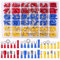 Glarks 540pcs 22-16/16-14/12-10 Gauge Mixed Quick Disconnect Electrical Insulated Butt Bullet Spade Fork Ring Solderless Crimp Terminals Connectors Assortment Kit