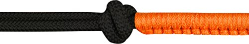 Knotenhalfter Fun Colour mit Strick (Vollblut, schwarz/orange)