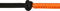 Knotenhalfter Fun Colour mit Strick (Vollblut, schwarz/orange)