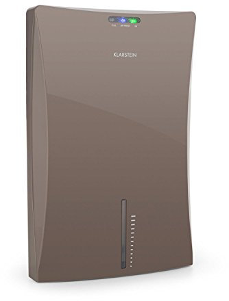 KLARSTEIN Drybest 2000 2G - Deshumidificador Electrico, Purificador, Deshumidificadores de Humedad, 0,7L/24h, bajo Consumo 70W, silencioso, Depósito de 2L, Ionizador Integrado, Gris