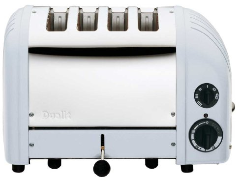 Dualit NEWGEN Toaster 4 Scheiben, handgefertigt, Made in UK, Gletscherblau