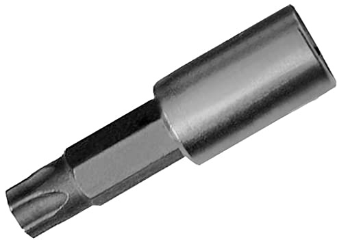 SW-Stahl 05383L Schraubendrehereinsatz T100, 1/2 Zoll - TX Bit-Einsatz | Langer Innensechskant Einsatz aus Chrom-Vanadium-Stahl - 80mm Torx-Steckschlüssel für Werkstatt und Heimwerker