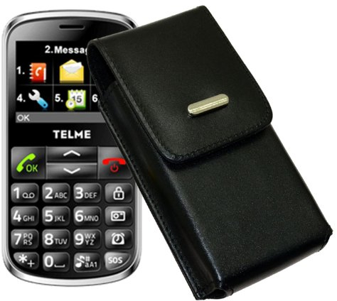 Vertikal Etui für / Swisstone BBM 320 / TTfone TT800 / Swisstone BBM 320C / Köcher Tasche Hülle Ledertasche Vertical Case Handytasche mit einer Gürtelschlaufe auf der Rückseite