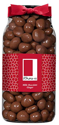 Rita Farhi Milk Chocolate Covered Ginger in a Gift Jar, 850 g