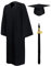 GraduationMall Abschluss Talar Doktorhut und Quaste 2025 für Hochschule und Bachelor Akademischer Talar mit Hut Schwarz 51(166cm - 172cm)